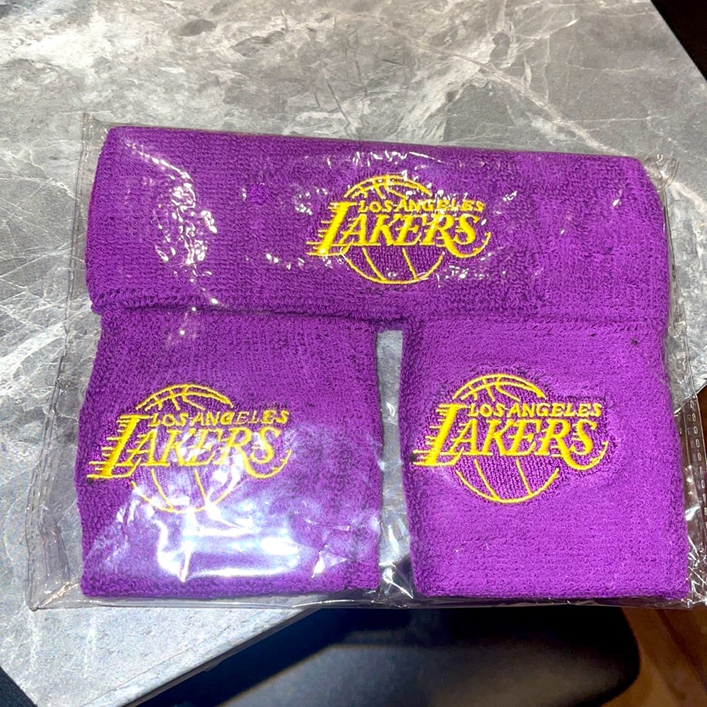 Official Lakers basketball sweat gear from crypto.com arena